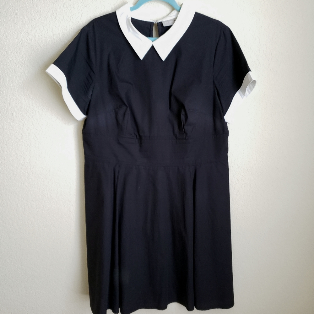 Sz18W eShakti Wednesday Addams Dress